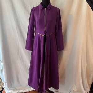 Rafunla Purple Coat with Removable Skirt